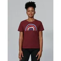 watapparel watapparel T-Shirt Frauen Regenbogen, Burgundy, – Produktbild 1 von 1