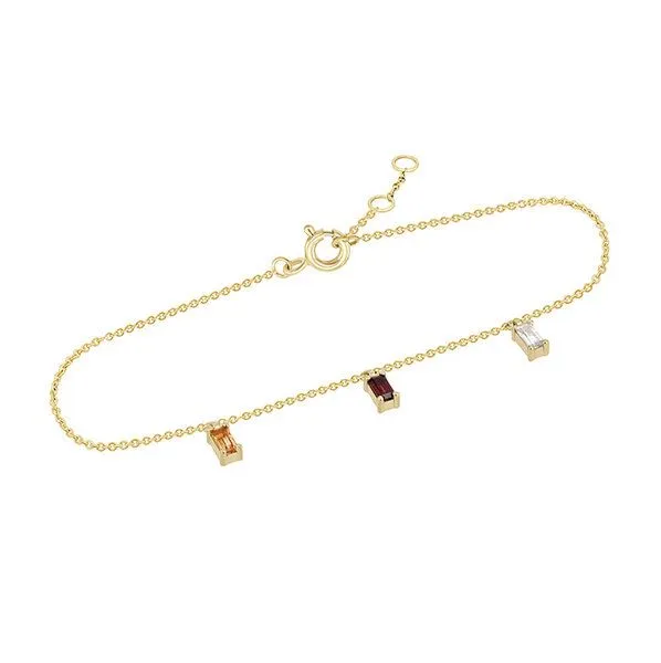 Eppi Eppi Goldenes Armband mit Citrin, Granat und Saphir Abram, Gelb, – Produktbild 2 von 4