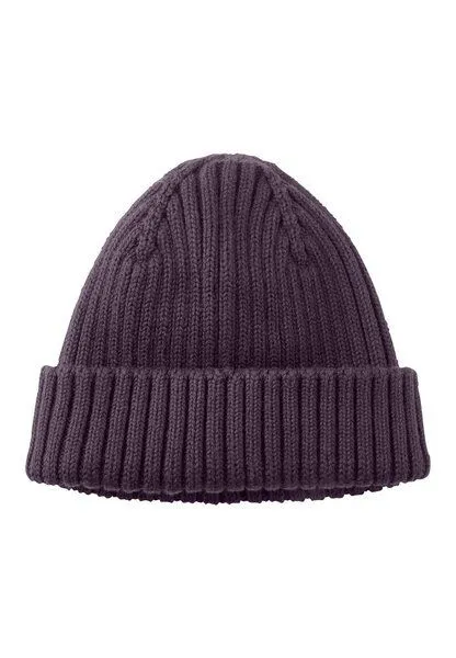 hessnatur hessnatur Strickmütze aus reiner Bio-Baumwolle, Dunkle traube, – Produktbild 2 von 2