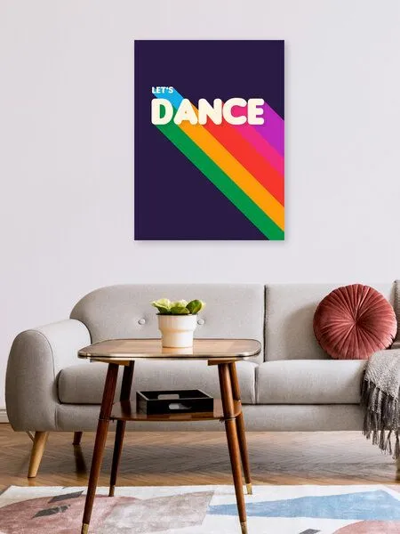 Photocircle Photocircle Poster / Leinwandbild - RAINBOW DANCE TYPOGRAPHY- let's dance – Produktbild 2 von 4