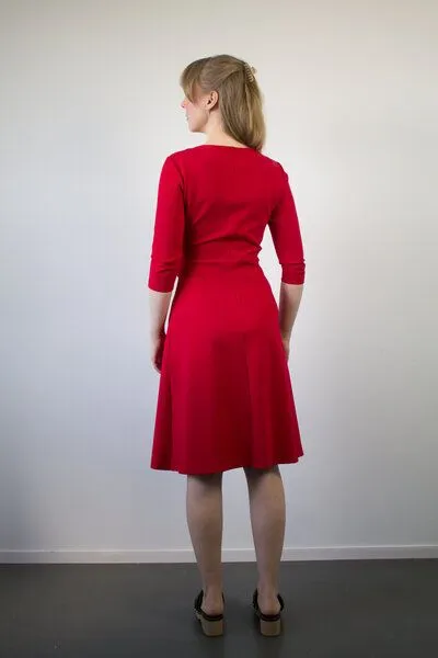 Skrabak Skrabak Jerseykleid Lara, Rot, – Produktbild 3 von 4