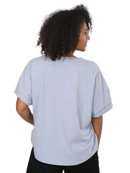Life-Tree Life-Tree Organic Fairwear Oversize Fit Shirt Women "YinYang", Hellblau, – Produktbild 5 von 5
