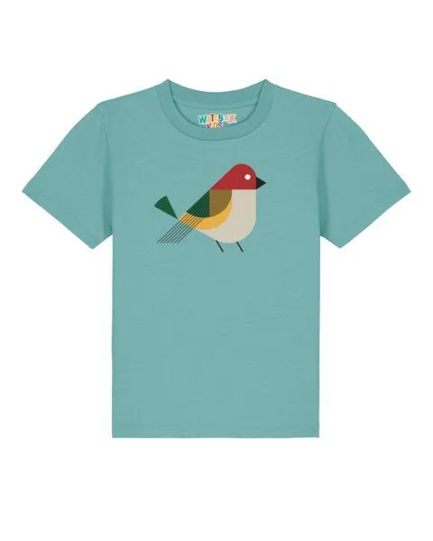 watabout.kids watabout.kids T-Shirt Kinder Vogel, Teal monstera, – Produktbild 1 von 2