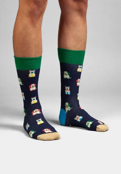 DillySocks DillySocks Socken „Good Dog Energy“, Schwarz,dunkelblau,baige, – Produktbild 2 von 4
