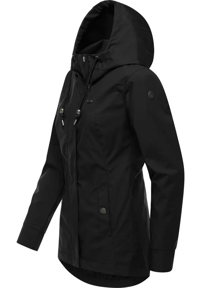 ragwear ragwear Outdoorjacke Alvena Summer YOUMODO Wasserdichte und atmungsaktive Übergangsjacke, Schwarz, – Produktbild 3 von 4