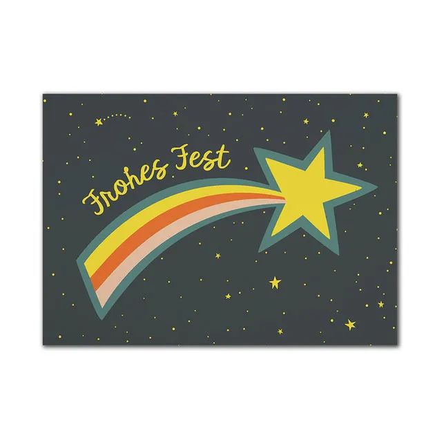 Tell Me Tell Me Postkarte Sternschnuppe Frohes Fest – Produktbild 1 von 1
