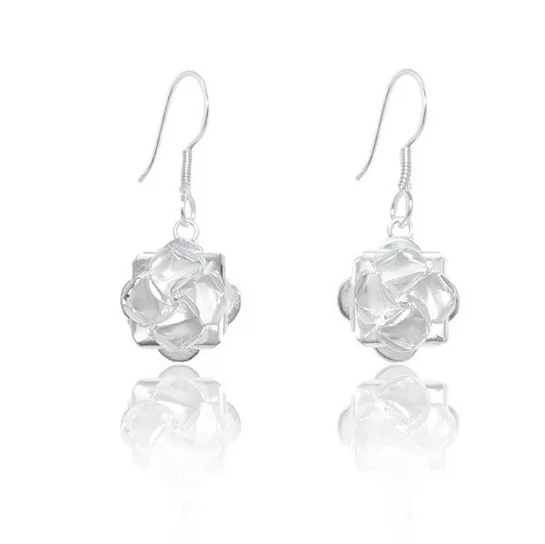 pakilia pakilia Silber Ohrringe Rose Fair-Trade und handmade, Rosa, – Produktbild 2 von 6