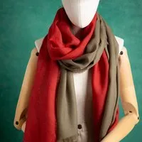 nahtur-design nahtur-design 2 Wolltücher "hauchfein", Braun-rot (braun), – Produktbild 1 von 1