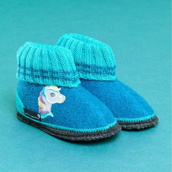 Kitz-Pichler Kitz-Pichler Hüttenschuhe LM Kauns Einhorn, Hell-blau, – Produktbild 3 von 4