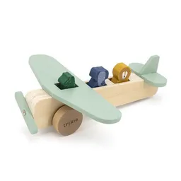 TRIXIE Trixie – WOODEN ANIMAL AIRPLANE – Holzflugzeug mit Tieren – Produktbild 1 von 1