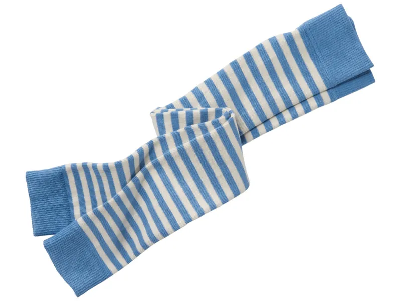 grödo Kinder Leggings Baumwolle (kbA) jeansblau-geringelt Gr.3-4, Blau, – Produktbild 1 von 1