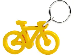 Schlüsselanhänger "Fahrrad" inkl. 1-farbigem Aufdruck, gelb Vollton – Produktbild 1 von 1