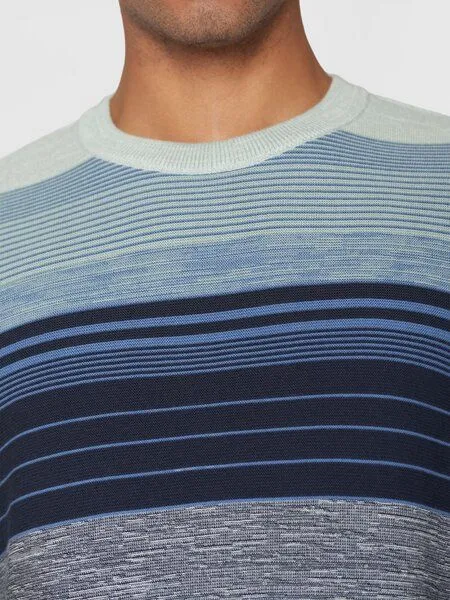KnowledgeCotton Apparel KnowledgeCotton Apparel Strickpullover MULTICOLOR STRIPED aus Bio-Baumwolle, Bunt, – Produktbild 4 von 4