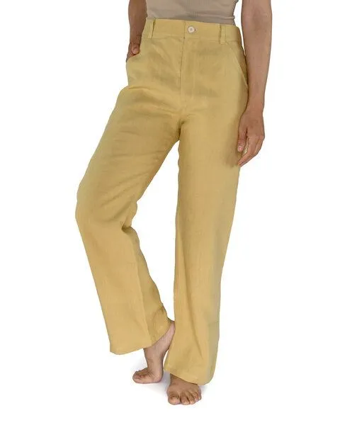 SCHAZAD Leinenhose APPROVAL STONEWASHED von SCHAZAD, Khaki, – Produktbild 2 von 3
