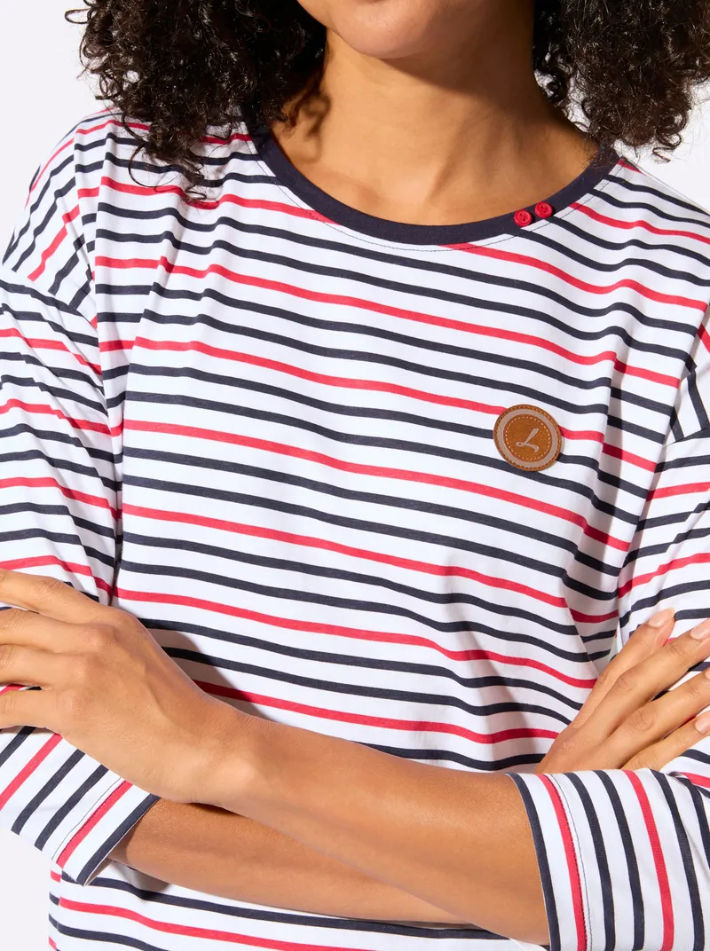 Witt Ringelshirt weiß-marine-geringelt, Weiß-marine-geringelt, – Produktbild 2 von 2