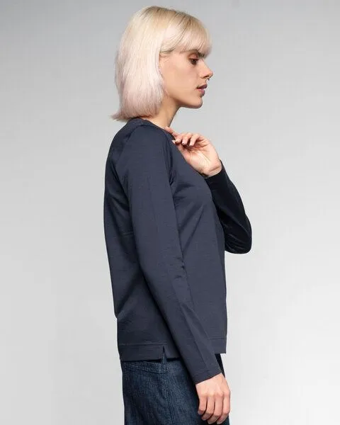 Alma & Lovis Alma & Lovis Royal Jersey Langarmshirt aus Organic Cotton | Royal Longsleeve, Blue, – Produktbild 8 von 8