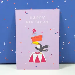 Bow & Hummingbird Bow & Hummingbird Postkarte Happy Birthday Toucan – Produktbild 1 von 1