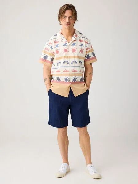 KnowledgeCotton Apparel KnowledgeCotton Apparel Shorts Dobby, Indigo, – Produktbild 4 von 4