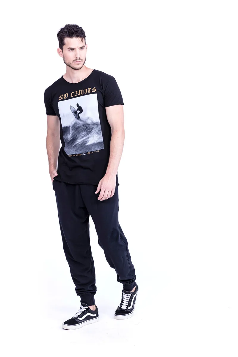 RAVENS VIEW IBIZA RAVENS VIEW IBIZA Herren vegan Hose Kioto Schwarz, Schwarz, – Produktbild 2 von 2