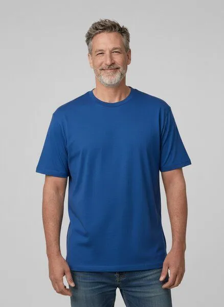 UNIPOLAR UNIPOLAR Basic T-Shirt Modell: Creative, Worker blue, – Produktbild 1 von 2