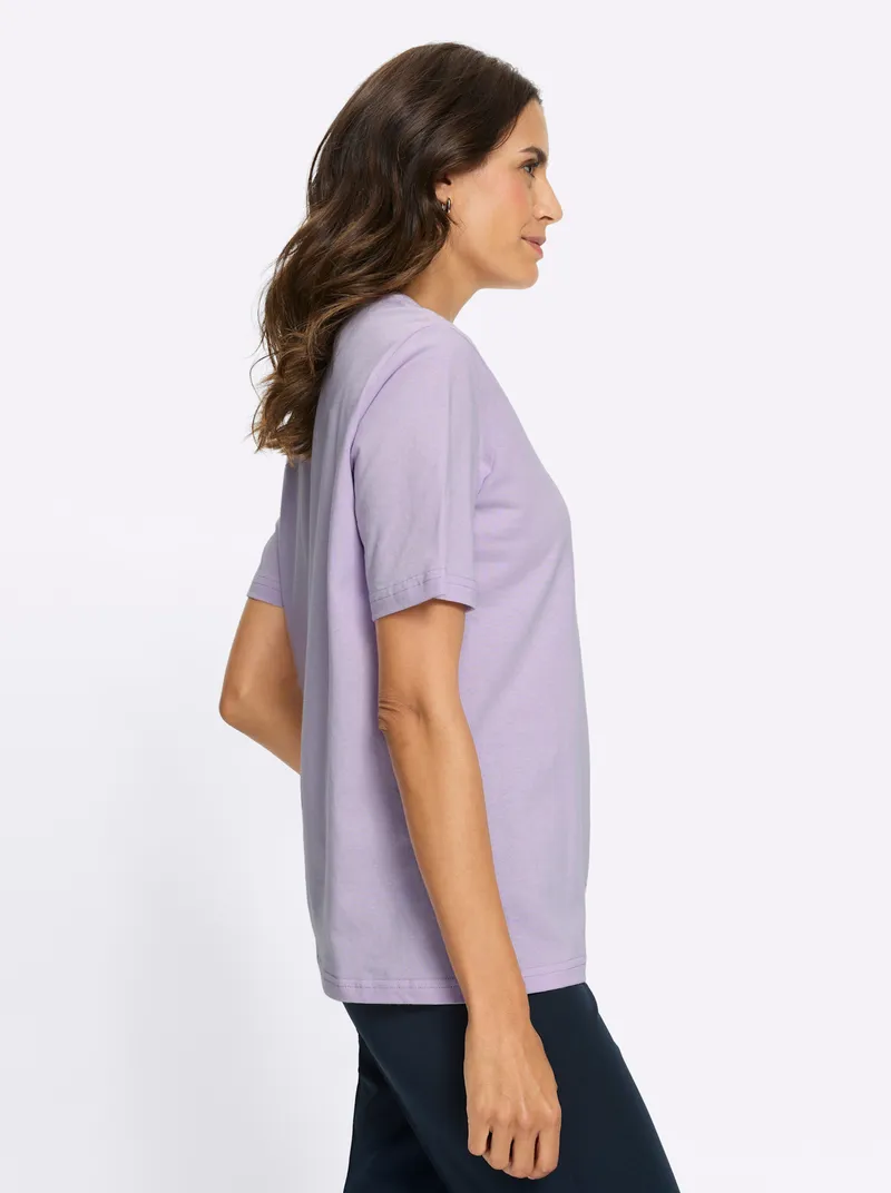 Witt Rundhalsshirt flieder-bedruckt, Flieder-bedruckt, – Produktbild 2 von 2
