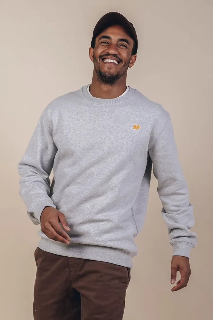 Trendsplant Trendsplant Herren vegan Pullover Essential Heather Grey, Hellgrau, – Produktbild 2 von 2