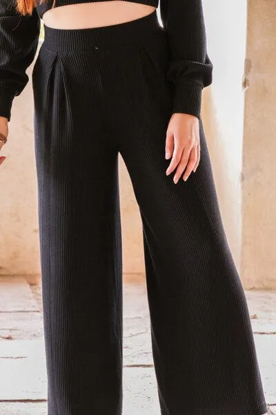 Vivien Joy Vivien Joy Wide Leg Pants Aila Comfy, Black (schwarz), – Produktbild 4 von 4