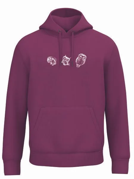 Greenspired Greenspired Basic Bio Unisex Hoody Nr. 4 Three Owls 350g/m² XXS - 3 XL, Lila, – Produktbild 1 von 1