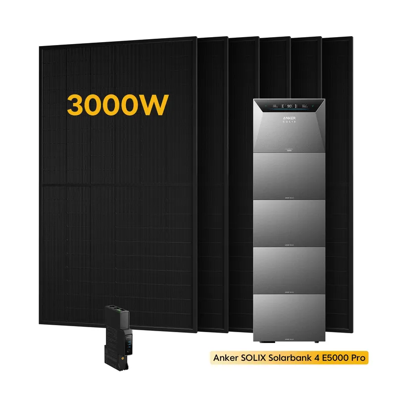 Anker Anker SOLIX Solarbank 4 E5000 Pro, mit 6 x 500 Bifaziale Solarmodule, by Powerness - 25kWh / Pre-Sale Special: Gratis Smart Meter Gen 2 / Selbstabholung – Produktbild 2 von 2