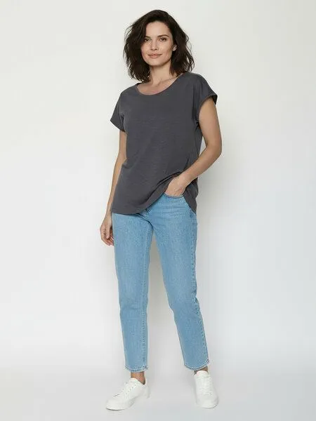 GreenBomb GREENBOMB Basic Cool - Lässiges T-Shirt aus Bio-Baumwolle / GOTS / Fair & Vegan, Grau (gravel), – Produktbild 3 von 4