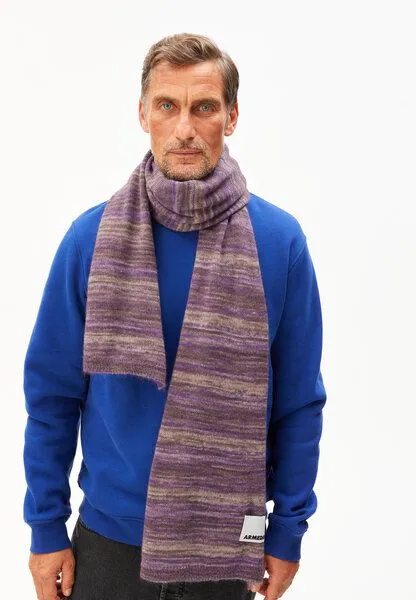 ARMEDANGELS ARMEDANGELS YUKINAA STAMPATO Unisex Schal aus Mohair-Woll Mix, Orchid-walnut creme, – Produktbild 2 von 4