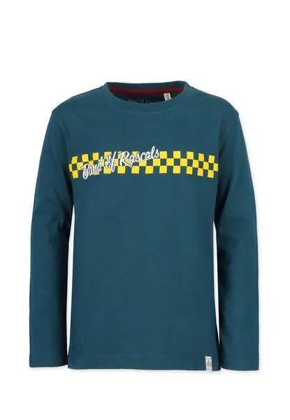 Band of Rascals Band of Rascals Checker Longsleeve, Dark-petrol, – Produktbild 2 von 4
