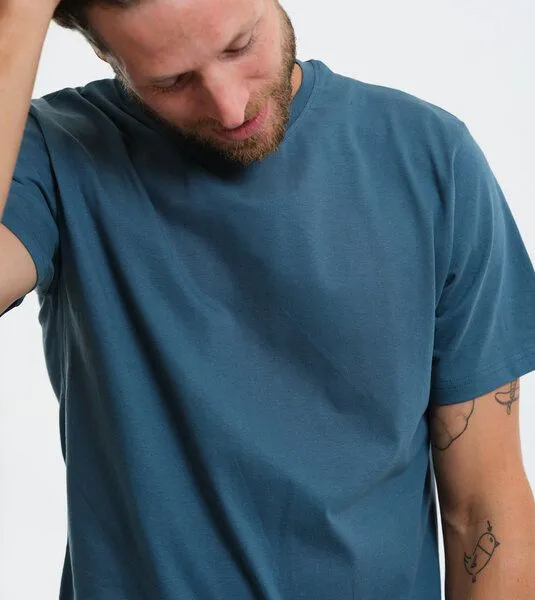 Gary Mash GARY MASH Herren Basic T-Shirt aus Biobaumwolle, Dunkles petrol, – Produktbild 2 von 4