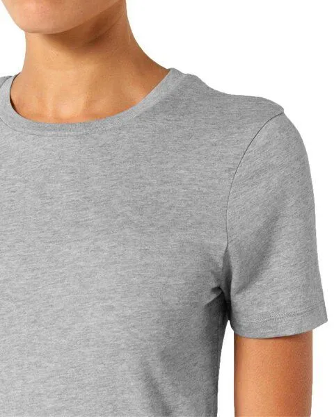 YTWOO YTWOO Bio Damen T-Shirt, enganliegend aus Bio-Baumwolle, Grau, – Produktbild 2 von 4