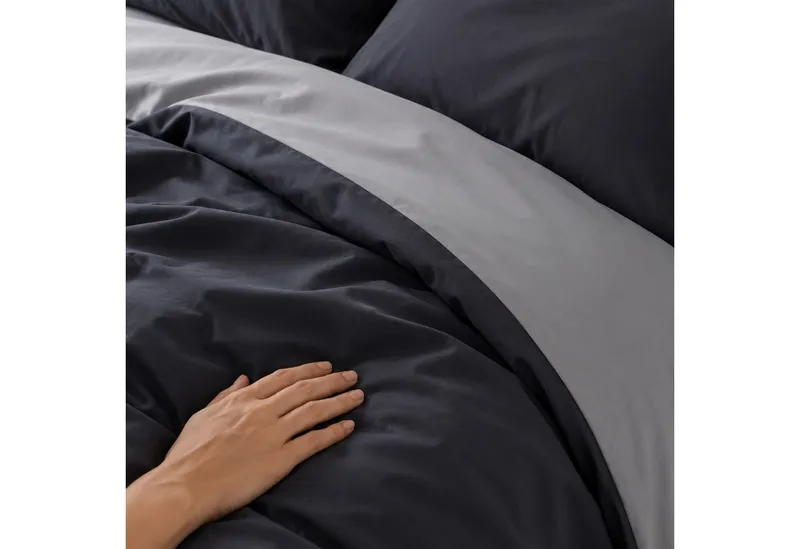 Wolkenfeld Kissenbezug Renforcé Kissenbezug Baumwolle - Natürlich weiches Schlafgefühl, (1 Stück), Größe 80x80, 40x80 und 70x90 cm, versteckter Reißverschluss, Grau, – Produktbild 4 von 9