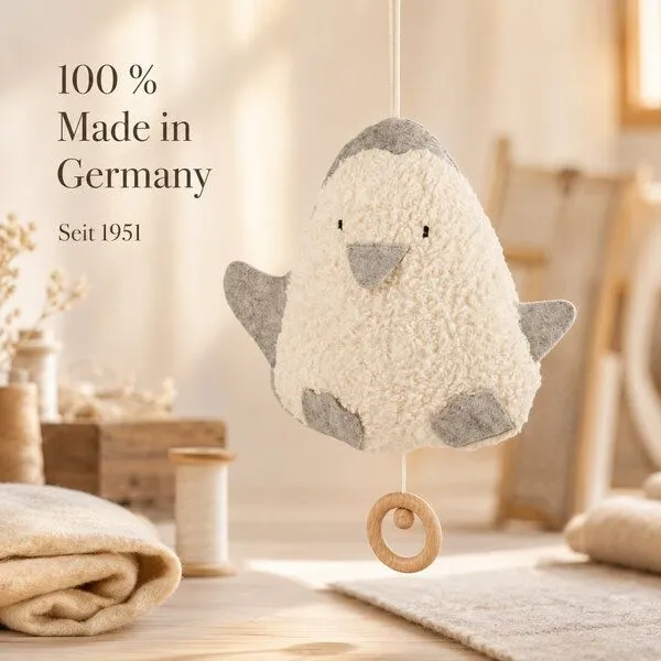 Efie Efie Spieluhr Pinguin grau, kbA – Produktbild 1 von 7