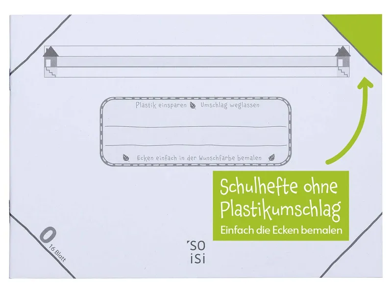 Soisi Soisi Recycling-Schulheft DIN A5 Nr. 0 lin., mit Häuschen – Produktbild 1 von 1