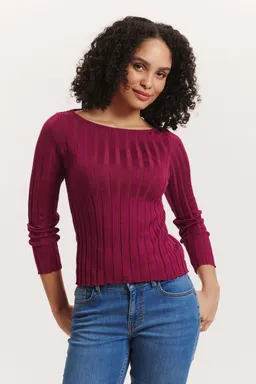 Tranquillo Strick-Pullover Katjaa aus Viskose - raspberry / XS – Produktbild 1 von 1