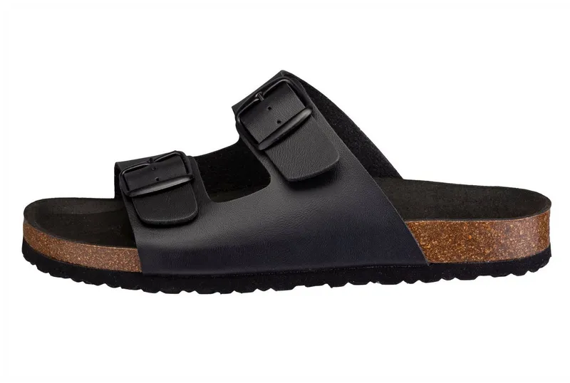 Lico Lico Pantolette Bioline Man Vegan Pantolette, Schwarz, – Produktbild 2 von 5