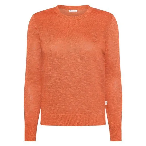 KnowledgeCotton Apparel KnowledgeCotton Apparel Crew-Neck-Pullover aus Tencel Damen, Orange (langoustino), – Produktbild 1 von 4