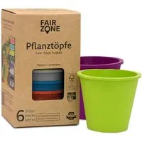 Fair Zone FAIR ZONE Pflanztopf 6er Set aus fair gehandeltem Naturkautschuk – Produktbild 1 von 1