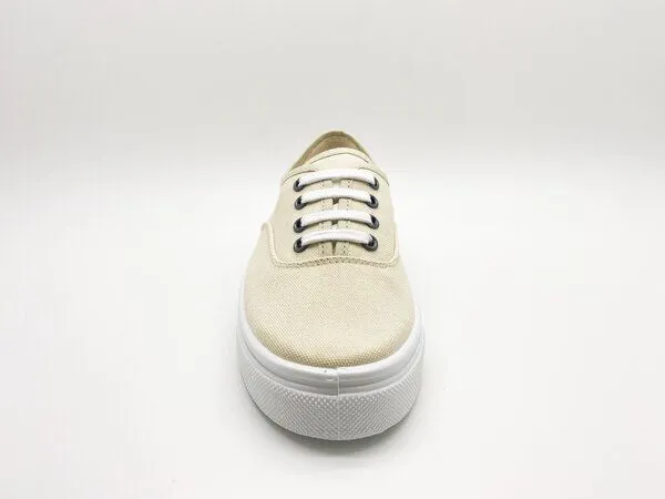 thies Veganer Sneaker "thies ® Natural Dye Plim" aus Biobaumwolle, Vanilla, – Produktbild 3 von 4