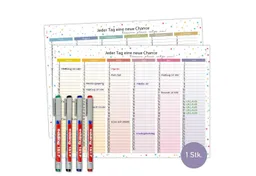 TOBJA Wandkalender Immerwährender Kalender A4 abwischbar +4 Stifte, Geburtstagskalender Dauerkalender – Produktbild 1 von 1