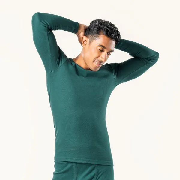 Living Crafts Living Crafts Langarm-Shirt - JOHAN, Dark sea (grün), – Produktbild 4 von 4