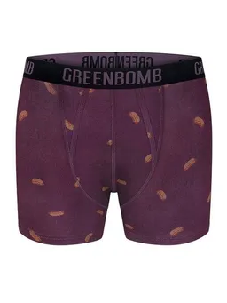 GreenBomb GREENBOMB Hotdogs Trunk - Figurbetonte Trunk aus Bio-Baumwoll Mix / hochwertiger Print / GOTS / Fair & Vegan – Produktbild 1 von 1
