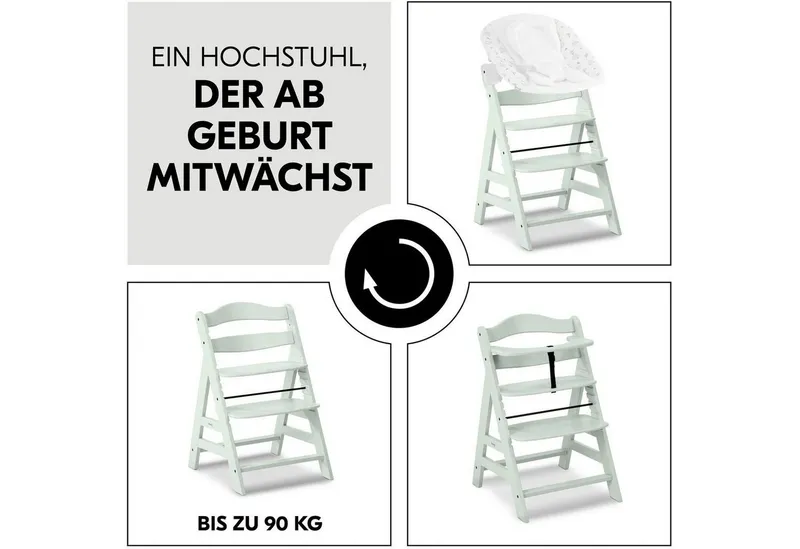 Hauck Hauck Hochstuhl Alpha+, Grün, – Produktbild 4 von 8
