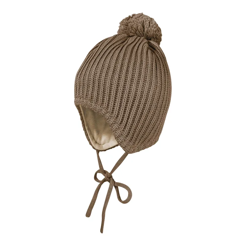 Maximo Maximo Winter-Strickmütze mit Bommel, Braun, – Produktbild 2 von 4