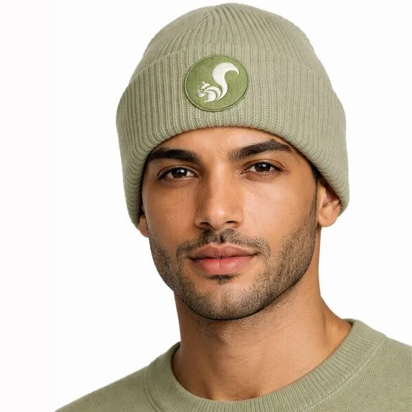 thies Mütze "thies ® Eco Wool Beanie" aus reiner, zertifizierter Wolle, unisex, Sage (grau grün), – Produktbild 4 von 4