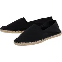 Japanwelt Espadrilles Japanwelt Espadrilles Espadrilles Canvas Unisex Low Top Sommerlatschen Flache Ballerina, Schwarz, – Produktbild 1 von 1