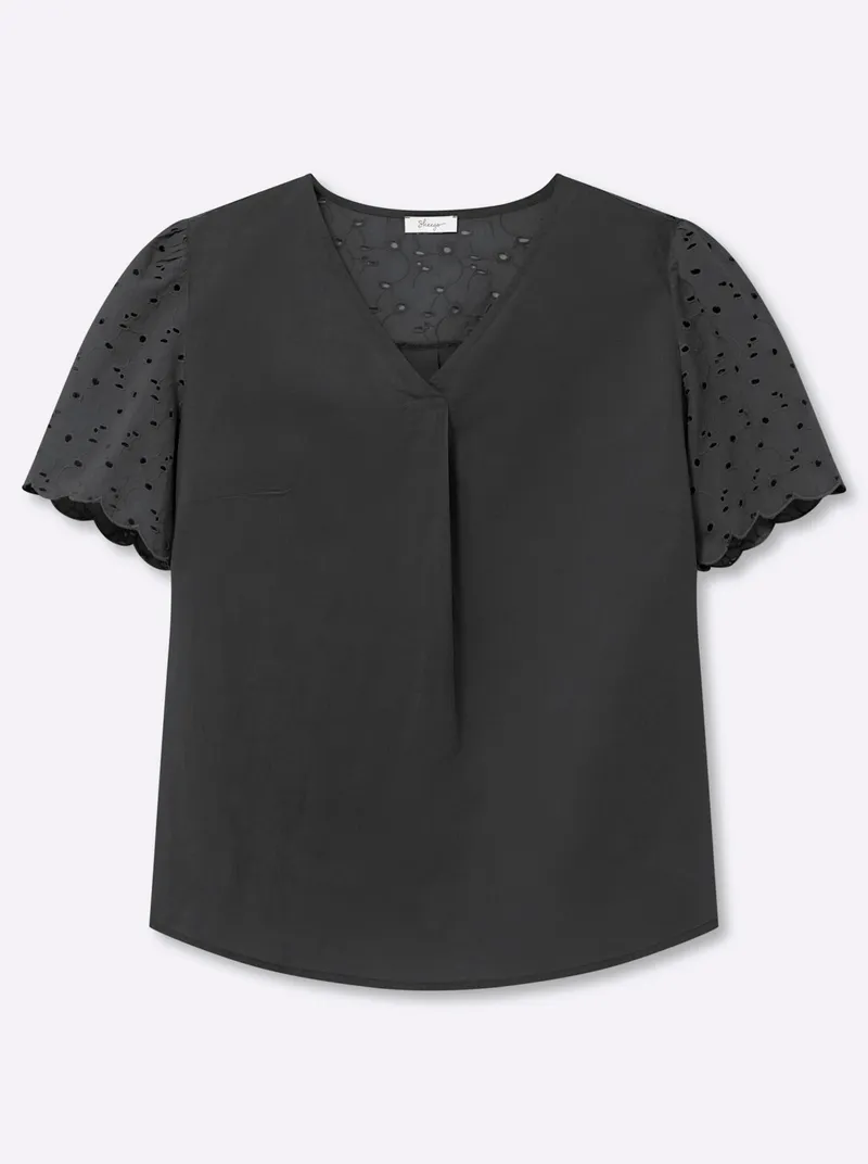 sheego Tunika schwarz, Schwarz, – Produktbild 1 von 2